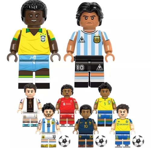 8 Pcs King Football Kit Best Players Block Figures Building Blocks