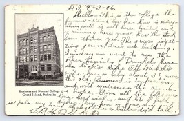 Postcard Business And Normal College Grand Island Nebraska c.1906 - £9.95 GBP