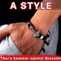 Beier 316L Stainless Steel  thor&#39;s hammer mjolnir bracelet viking scandinavian n - £11.41 GBP
