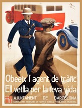 11448.Decoration Poster.Room interior.Home Wall art.Retro Obey traffic laws.Cop - £13.45 GBP+