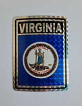 Virginia Flag Reflective Decal Sticker 3&quot;x4&quot; Inches - $3.99