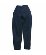 EILEEN FISHER Midnight Washed Cotton Tencel Twill Tapered Ankle Trouser Pants M - $99.99
