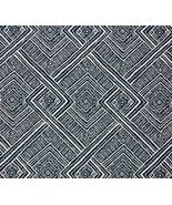 CAROLE TILE WALK INDIGO BLUE LARGE GEOMETRIC DESIGNER FABRIC BY  YARD 54"W - $19.79