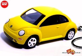 Htf Key Chain Yellow Black Vw New Beetle Volkswagen Ltd Great For Gift & Diorama - $48.98