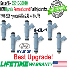 Best Upgrade OEM Hyundai x6 Fuel Injectors for 1999-2006 Hyundai &amp; Kia 2.4L 3.5L - £118.51 GBP