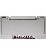 HONDA 3D CHROME-RED SCRIPT  ( not printed or decal) STAINLESS STEEL FRAME - €24,78 EUR