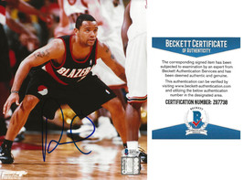 Damon Stoudamire signed Portland Trail Blazers basketball 8x10 photo Beckett COA - $98.99