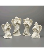 Lenox Porcelain Angels Set of 4 Musical &amp; Praying Figurines White w/ Gol... - $733.36 MXN