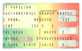 Grateful Dead Concert Ticket Stub Juin 29 1980 Los Angeles California - £70.46 GBP