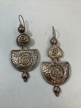 Sterling Silver 925 Swirling Design 2.5” Drop Dangle Earrings 12g - $32.62