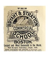 Bryant &amp; Stratton Commercial College 1894 Advertisement Victorian 2 ADBN1jj - $27.56 CAD