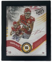 TRAVIS KELCE Chiefs Framed 15&quot; x 17&quot; Game Used Football Collage LE 50 - £91.36 GBP