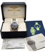 Breitling Chronomat Chronograph Two Tone SS &amp; 18K Grey w/ Blue Dial B130... - £2,956.48 GBP