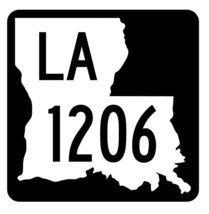 Louisiana State Highway 1206 Sticker Decal R6431 Highway Route Sign - $1.45+
