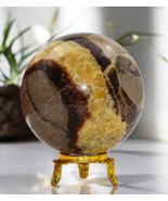Yellow SEPTARIAN  Crystal Stone Healing Reiki Gemstone Decor Sphere Gift... - $54.86