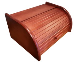 Large bread box, brown bread bin from wood, simply modern wooden bread box - £78.66 GBP