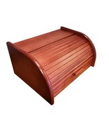 Large bread box, brown bread bin from wood, simply modern wooden bread box - £78.63 GBP