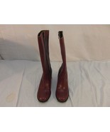 Adult Women&#39;s Azaleia Brown Leather Upper Knee High Zip Up Boots 7.5 32918 - £26.38 GBP