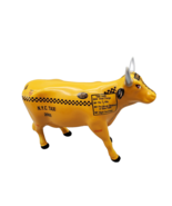 Vintage Cow Parade NYC Taxi 2000 EUC Retired Stamped Figurine Figure Yellow - £13.84 GBP