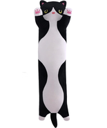 Cat Stuffed Animal Plush Pillow Cute Cat Body Pillow, Long Stuffed Cat P... - $320.81 MXN