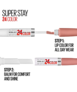 2Pk Maybelline Superstay 24HR 2-Step Liquid Lipstick &amp; Balm 230 Absolute... - £9.83 GBP