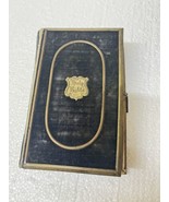 vtg polygott smaller Brass Framed Velvet Cover Bible 1800’s - $2,822.32 MXN