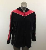 ActiveZone Jacket Women&#39;s Plus Size X Pink Black Stretch Full Zip Up - $14.84