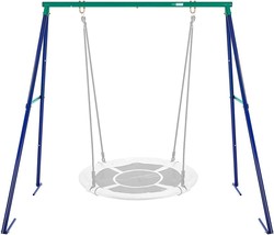 VIVOHOME Metal Frame Full Steel Swing Stand, Hold up to 440 lbs, Saucer ... - $116.99
