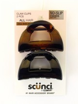 SCUNCI NO SLIP GRIP 5.5 CM JAW HAIR CLIPS - 2 PCS. (37168) - $8.49