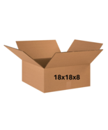 18&quot; x 18&quot; x 8&quot; CARDBOARD BOX - 200 lb - 10 BOX BUNDLE - $61.75