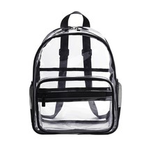 Women&#39;s Backpack Transparent Waterproof PVC Bag Female Fashion College Students  - £36.07 GBP