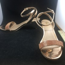 Womens strappy sandals rhinestone copper color 9W Fioni - £11.79 GBP