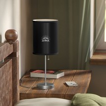 Silver/White Steel Lamp with 10 Trim Color Fabric Shade, Adventure Theme, Explor - £62.37 GBP