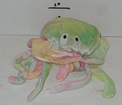 Ty Goochy The Jellyfish 6&quot; Beanie Babie baby plush toy Tie Dye Pink Green blue - £7.87 GBP