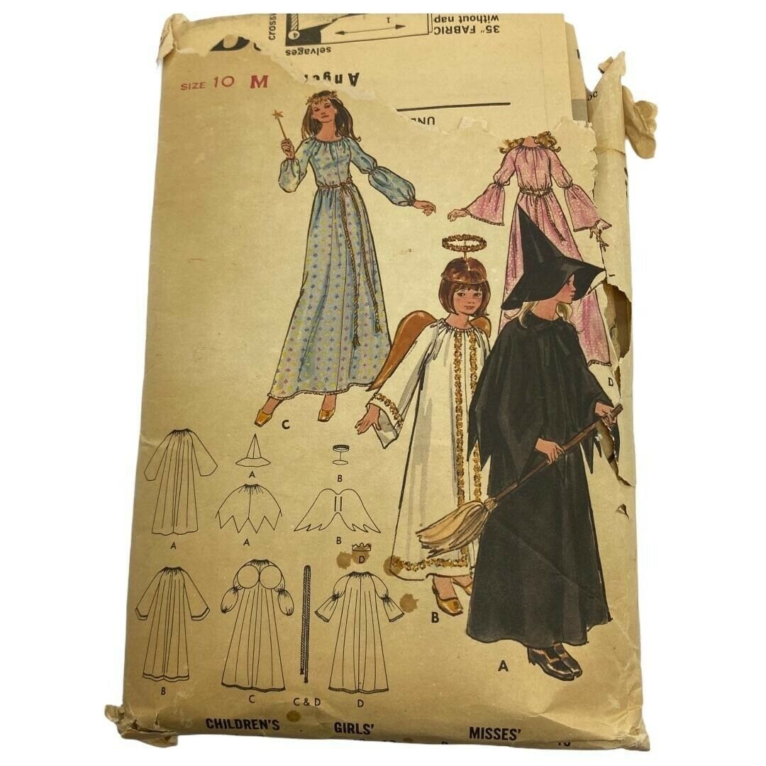 Butterick #4938 Sz 10 Witch Angel Fairy Princess Costumes Sewing Pattern - $7.68