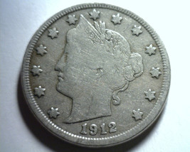 1912-D Liberty Nickel Fine+ F+ Nice Original Coin From Bobs Coins Fast Shipment - £14.43 GBP