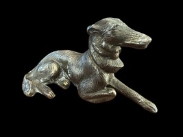 Vintage Borzoi Dog Japan Figurine Russian Wolfhound Metal Paperweight 19... - $25.00