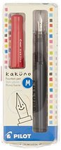 PILOT Kakuno Fountain Pen, Grey/Red Barrel, Medium Nib (90131) - $19.58