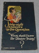 Sixty Eight answers to the Question, Recipe Cook Book - $5.95
