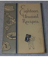 Eighteen Unusual Recipes, Baking Cook Book Jack Frost Sugar - $109.30 MXN