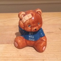 Kitsch Russ Ceramic Get Well Soon Teddy Bear Figurine 80s 90s - £7.42 GBP