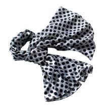 Blancho Lovely Black Spots &amp; White Base Design Super Soft Silk Scarf/Wrap/Sha... - £21.48 GBP