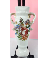 Hand Painted Vintage Double Handled Small Wall Vase Elegant Gold Gilding... - £15.71 GBP