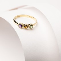 Family Birthstone Ring-Birthstone Ring-Birthstone Ring for Mom-Birthstone Gift - £295.54 GBP