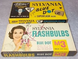 Vintage Sylvania Blue Dot Camera Flashbulbs M5 and M3 - £6.33 GBP