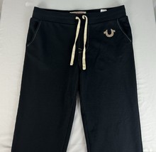 True Religion Jogger Sweatpants Black Drawstring Waist Casual Athletic M... - $39.99