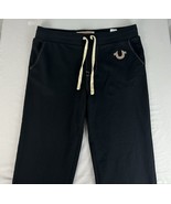 True Religion Jogger Sweatpants Black Drawstring Waist Casual Athletic Men’s XL - £31.31 GBP