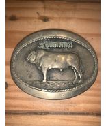 Simmental Bull Belt Buckle 1st Edition Cattle Rancher Brass Vtg 70s ADM ... - $98.01