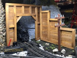 Model Train O Gauge/Scale Timber Frame Tunnel Portals &amp; Retaining walls - £75.70 GBP