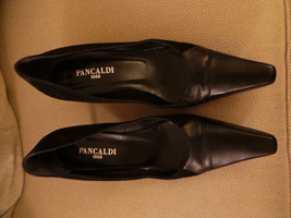 vintage Pancaldi  Black 2&quot; heel  leather &amp; Suede  Made in Italy VG+ - $65.00